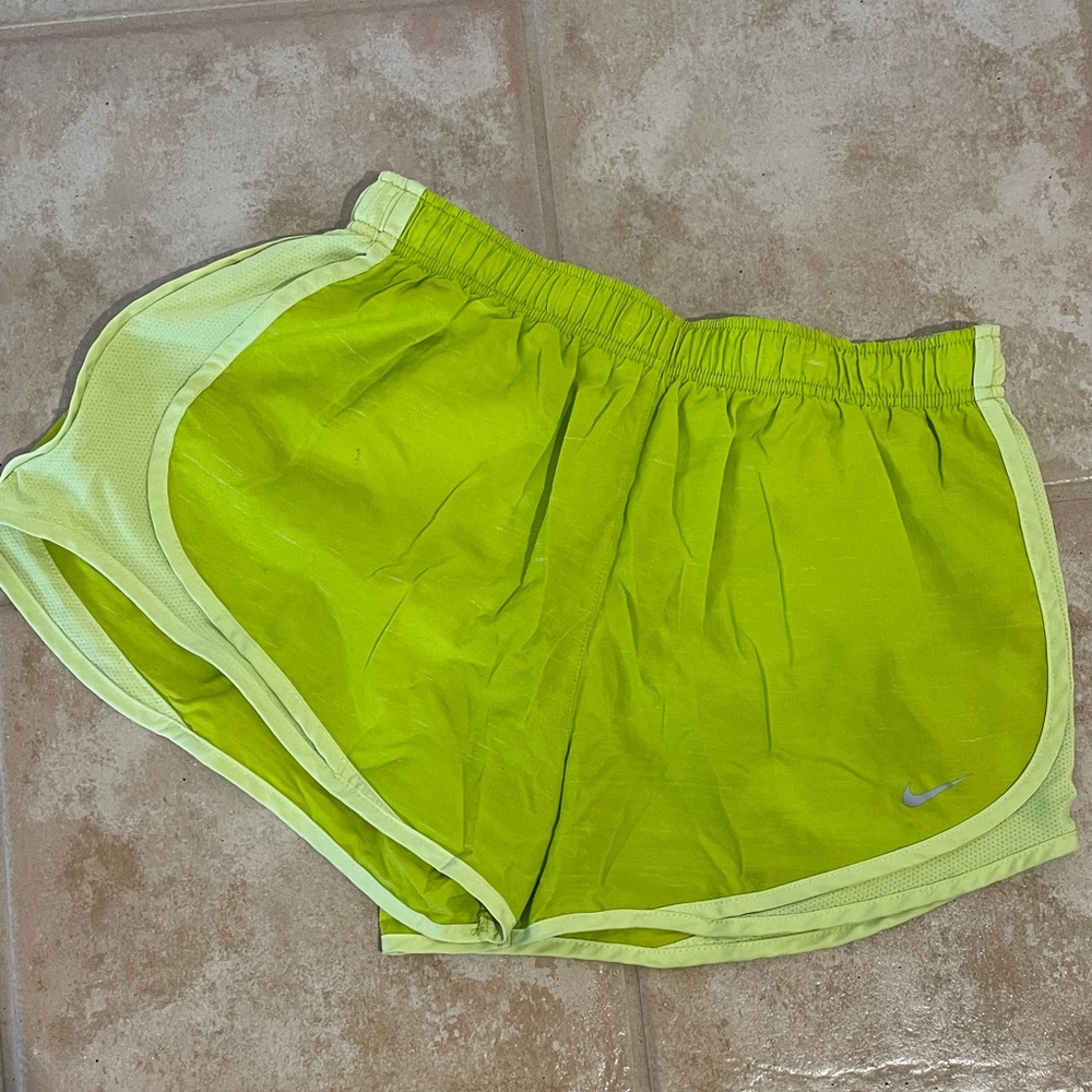 Nike Women's Vibrant Green Athletic Shorts